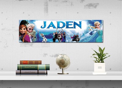 Frozen - Personalized Poster with Your Name, Birthday Banner, Custom Wall Décor, Wall Art, 2 - image1